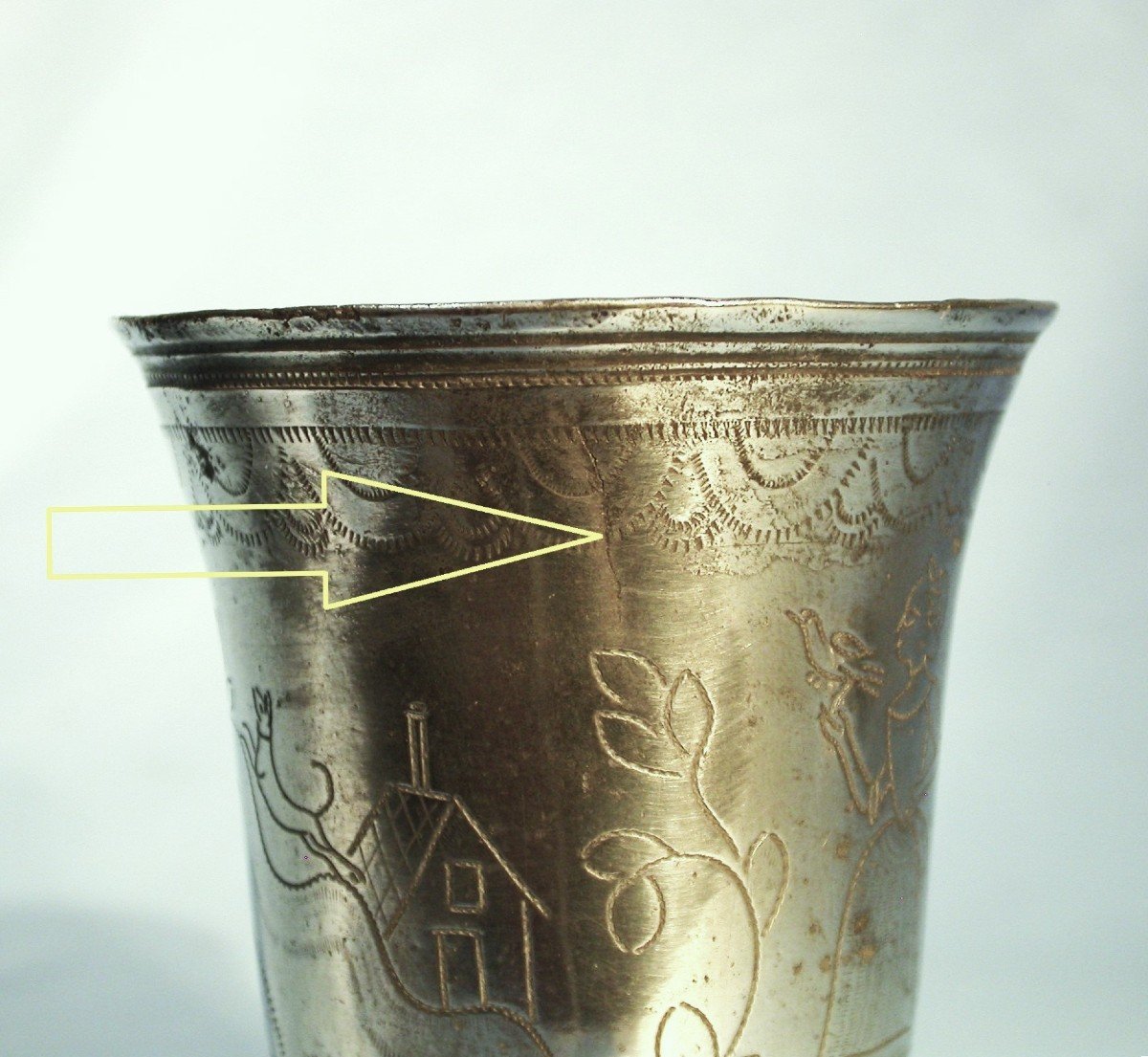 Pewter Timbal  - Paris, 18th Century-photo-4