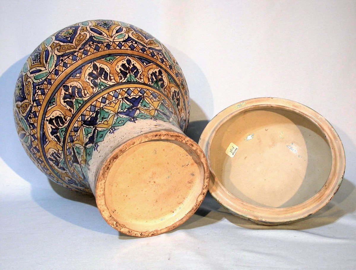 « KHABBYA » EN FAÏENCE - MAROC, XIX ème s-photo-3