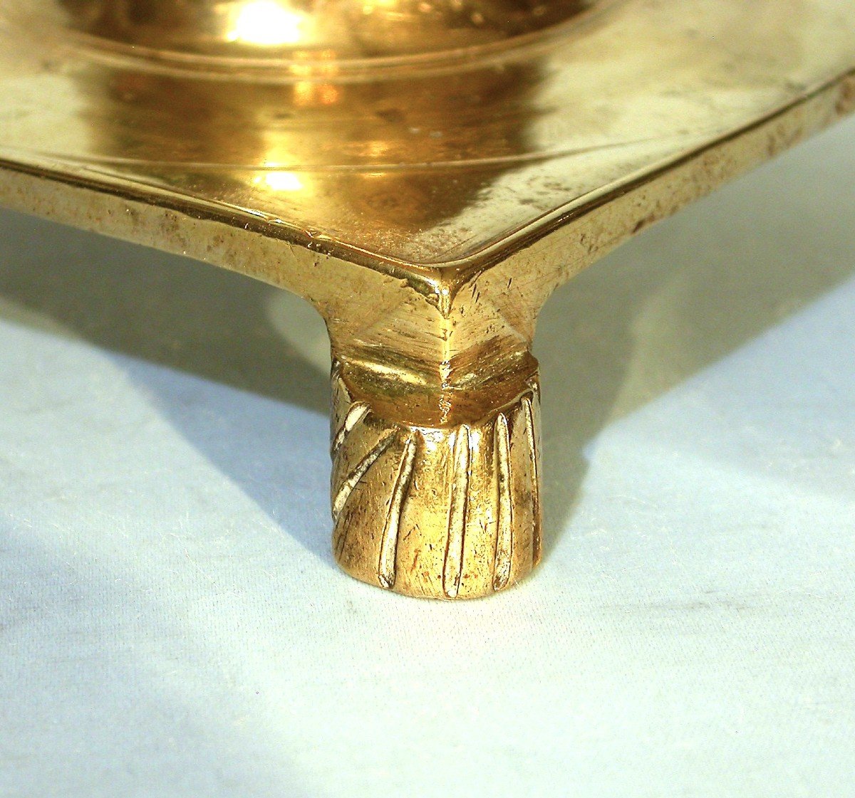 BOUGEOIR - FLAMBEAU EN LAITON - ESPAGNE, CIRCA 1700-photo-4