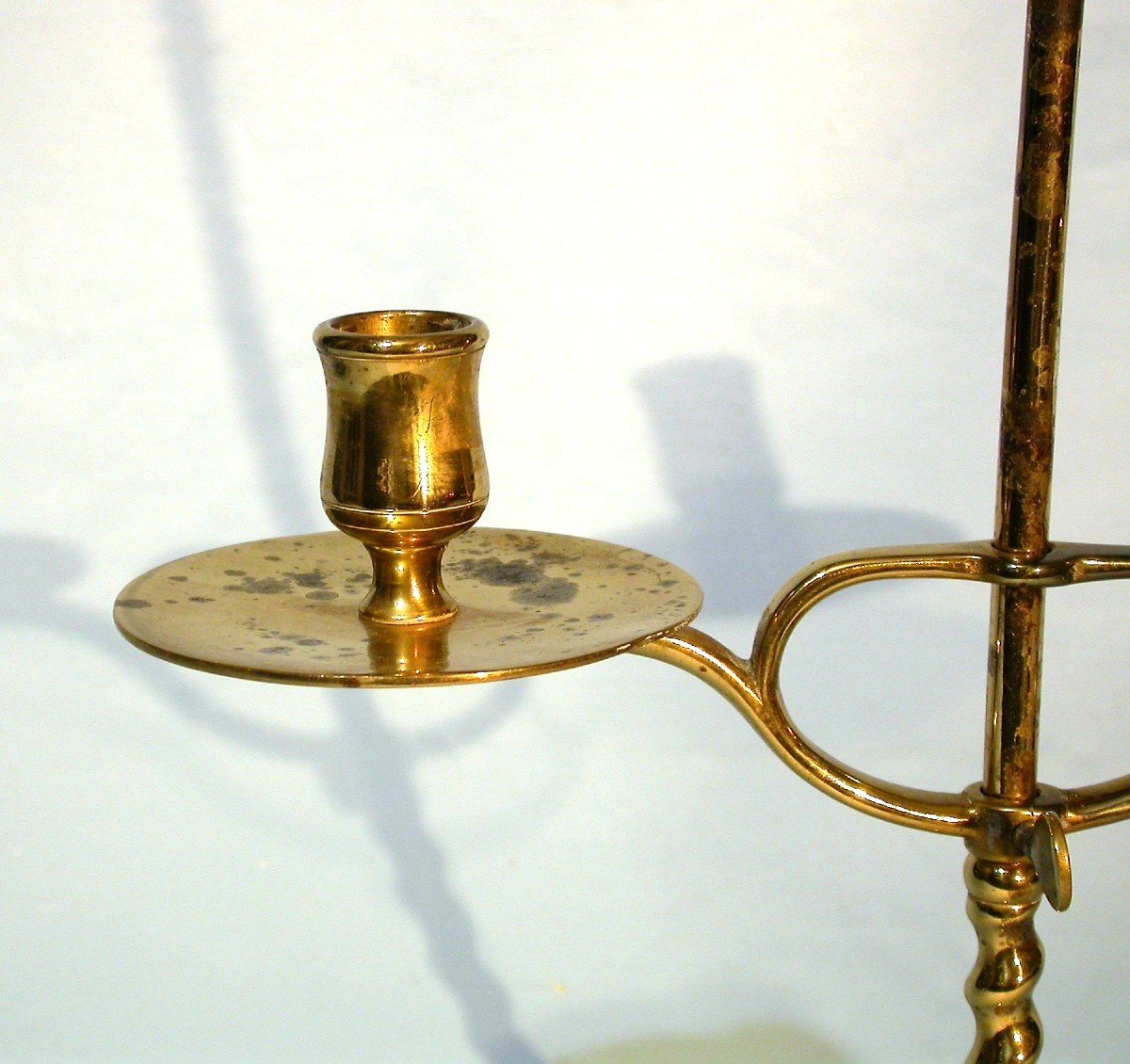 Rare Brass Chandelier, 17th Century-photo-2