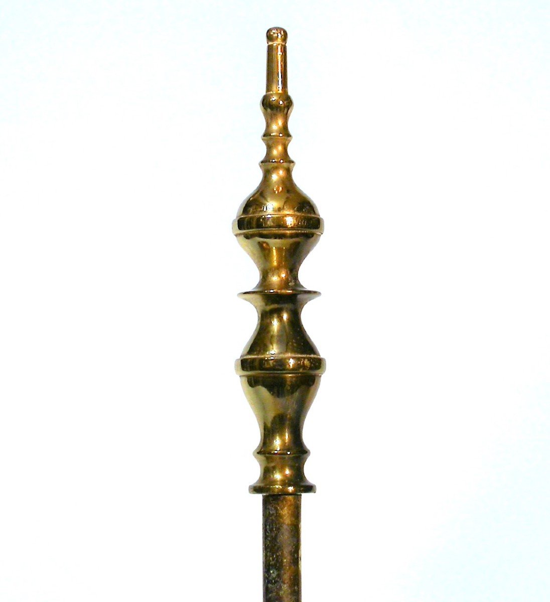 Rare Brass Chandelier, 17th Century-photo-3