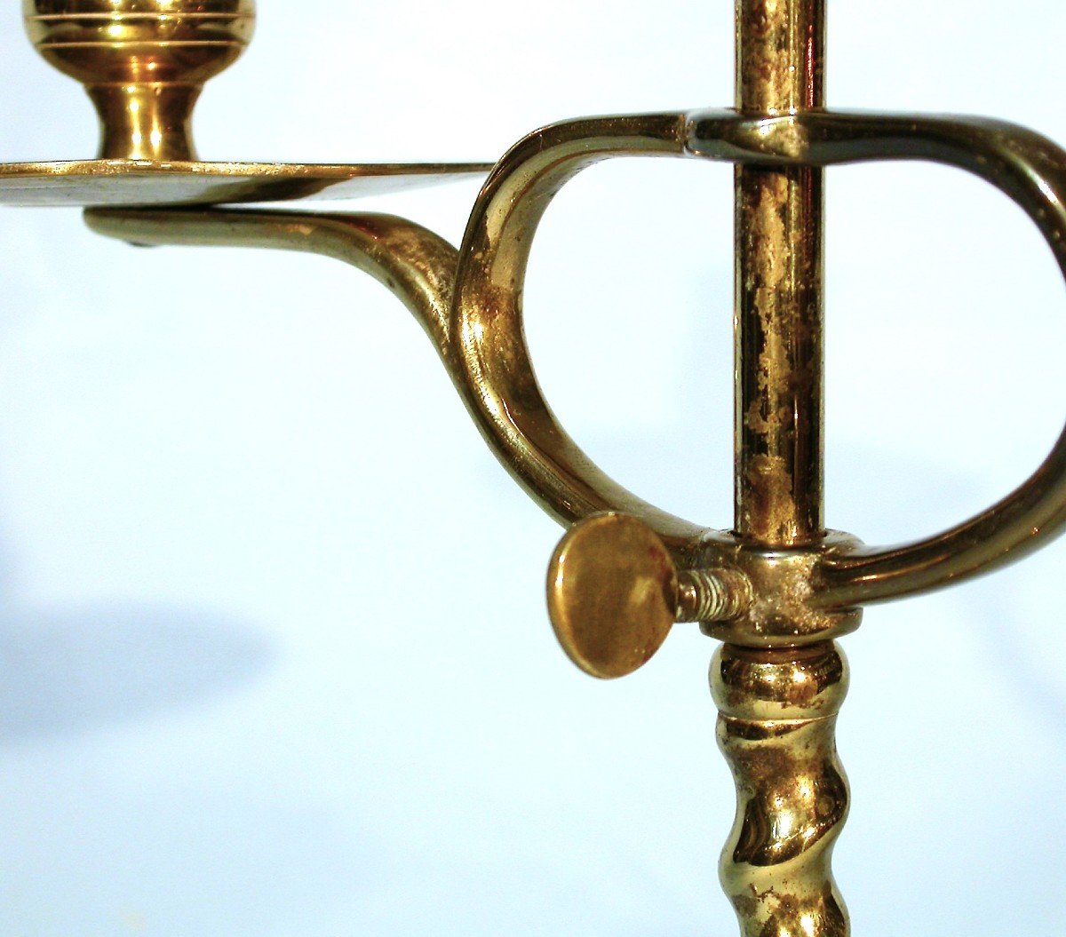 Rare Brass Chandelier, 17th Century-photo-2