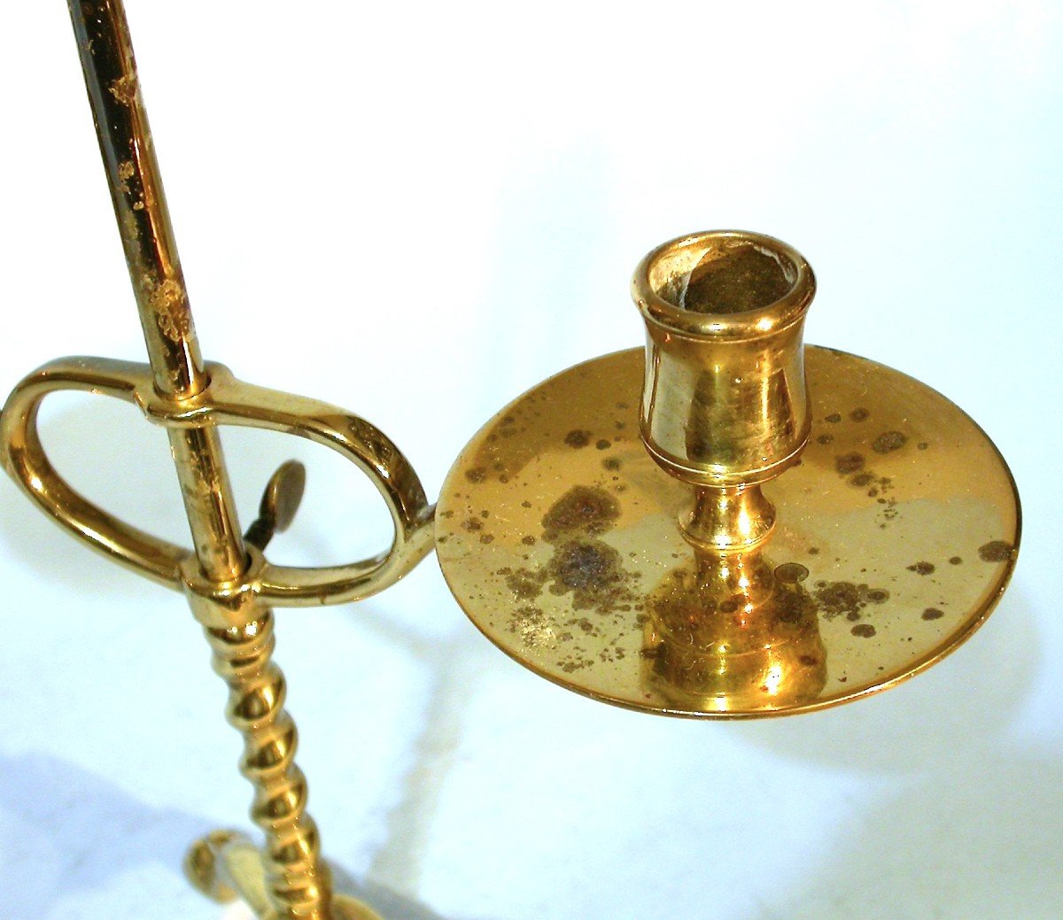 Rare Brass Chandelier, 17th Century-photo-4
