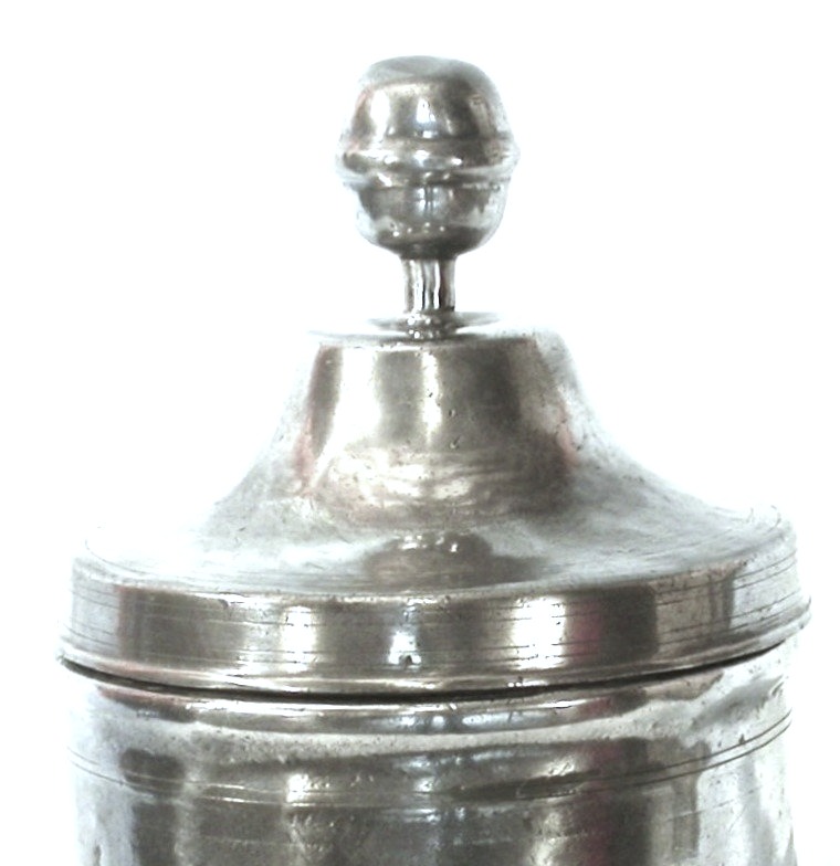 VASE DE PHARMACIE EN ETAIN - ITALIE, FIN DU XVIII ème s-photo-4