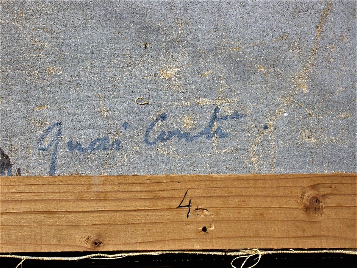 Painting By Henri Pontoy - The Quai Conti-photo-2