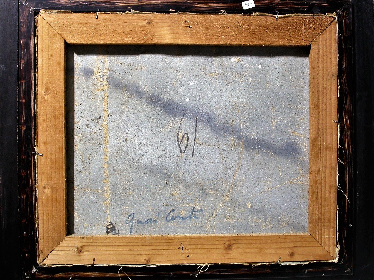 Painting By Henri Pontoy - The Quai Conti-photo-3