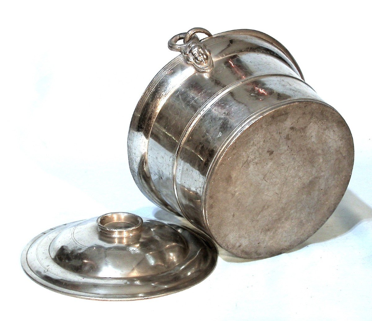 Pewter Dinner Carrier  - Avallon (burgundy), End Of The 18th Century-photo-3