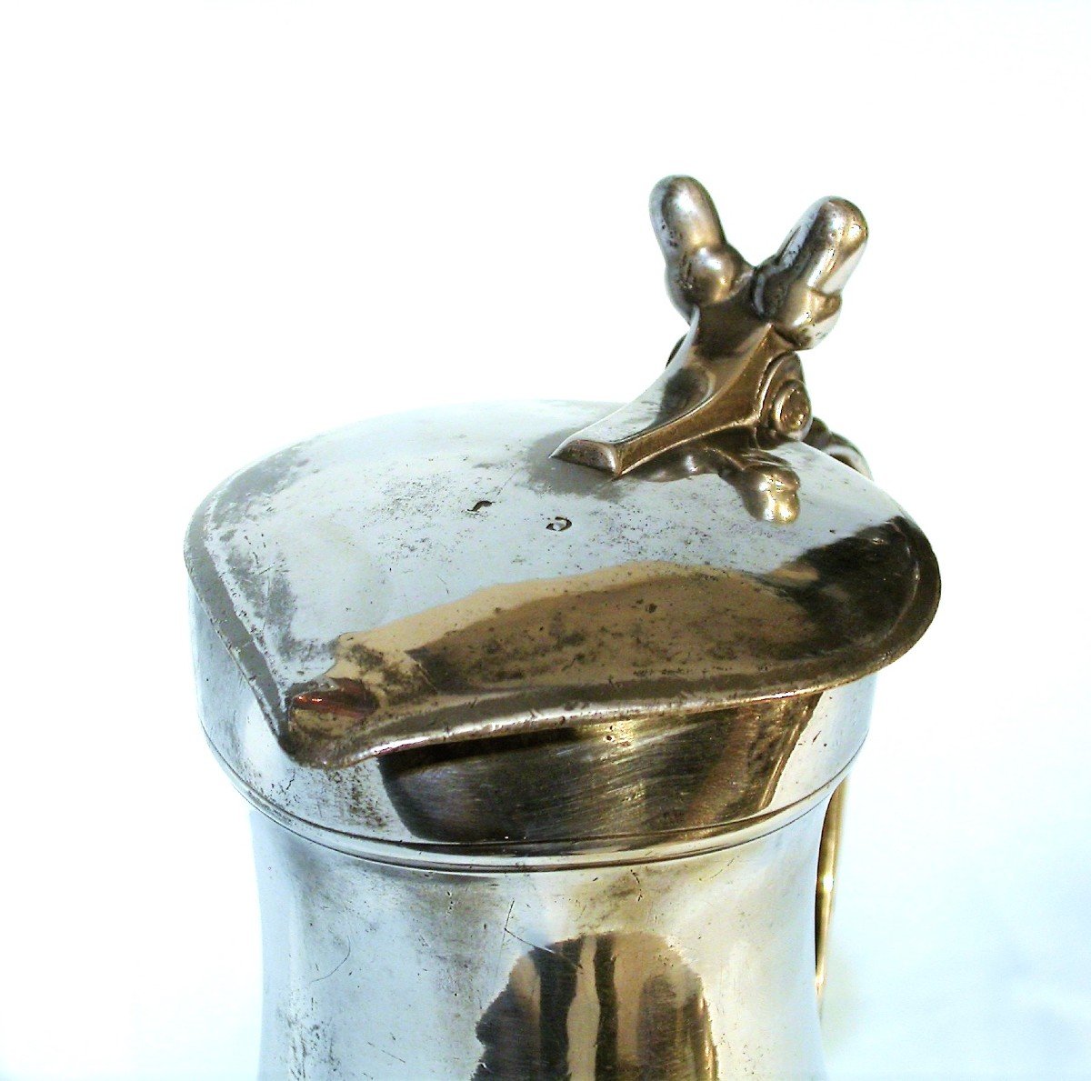 Pewter Wine Pitcher  - Caen, Early XIX Th C.-photo-1