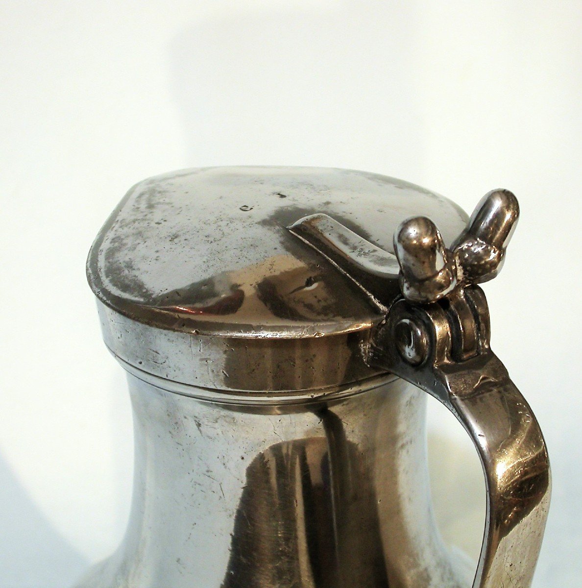 Pewter Wine Pitcher  - Caen, Early XIX Th C.-photo-2