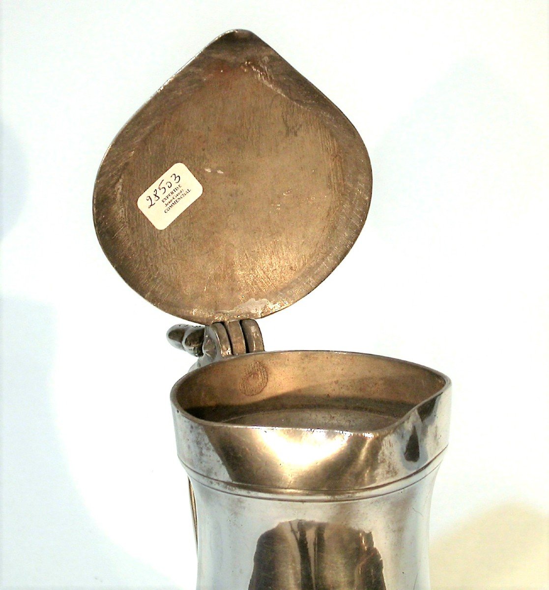 Pewter Wine Pitcher  - Caen, Early XIX Th C.-photo-3