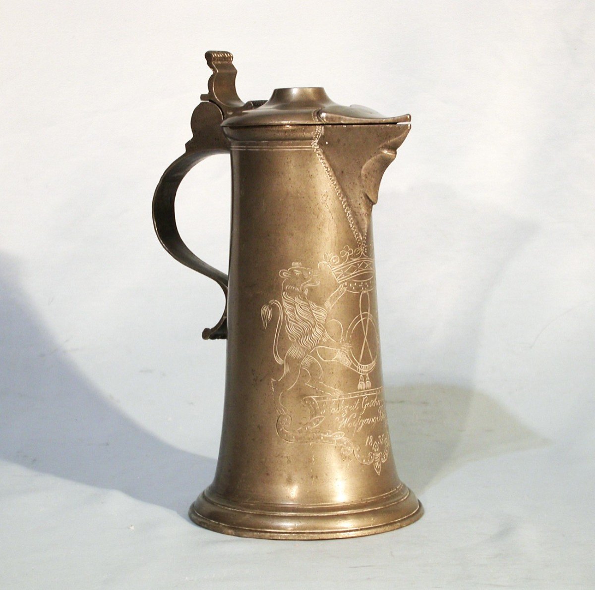 Pewter Wine Pitcher  - Nuremberg, 19th Century