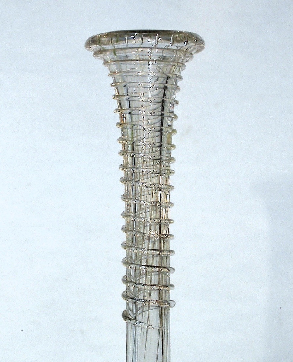 Large Glass Soliflore Vase - Early 20th Century-photo-2
