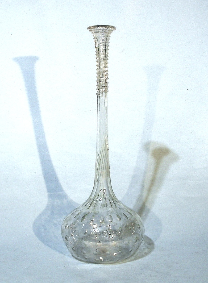 Large Glass Soliflore Vase - Early 20th Century-photo-1
