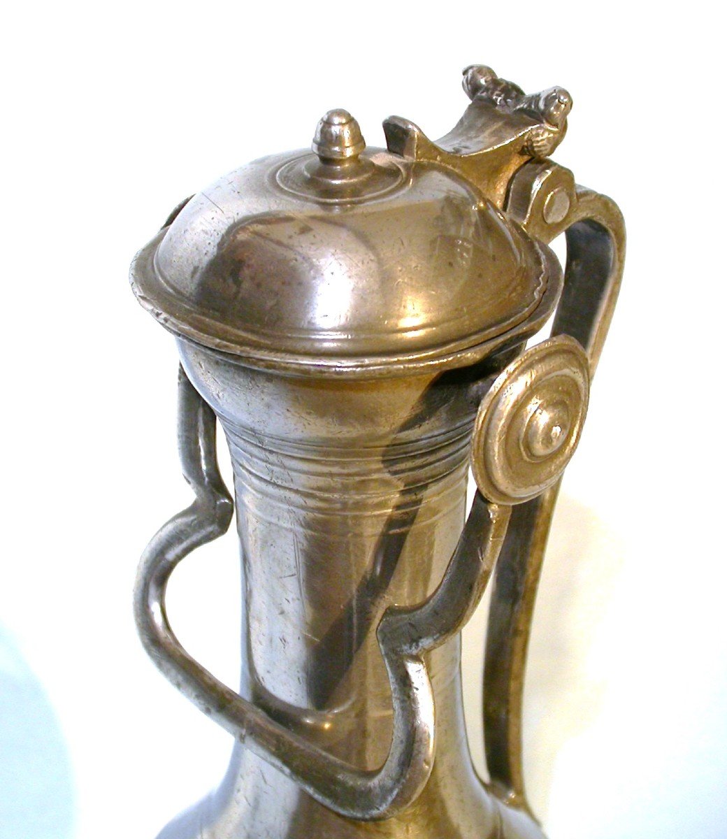 Elegant Pewter Cimarre - Champagne, 17th Century-photo-3