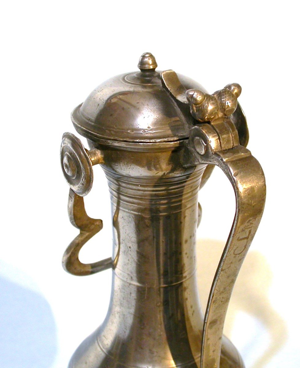Elegant Pewter Cimarre - Champagne, 17th Century-photo-4