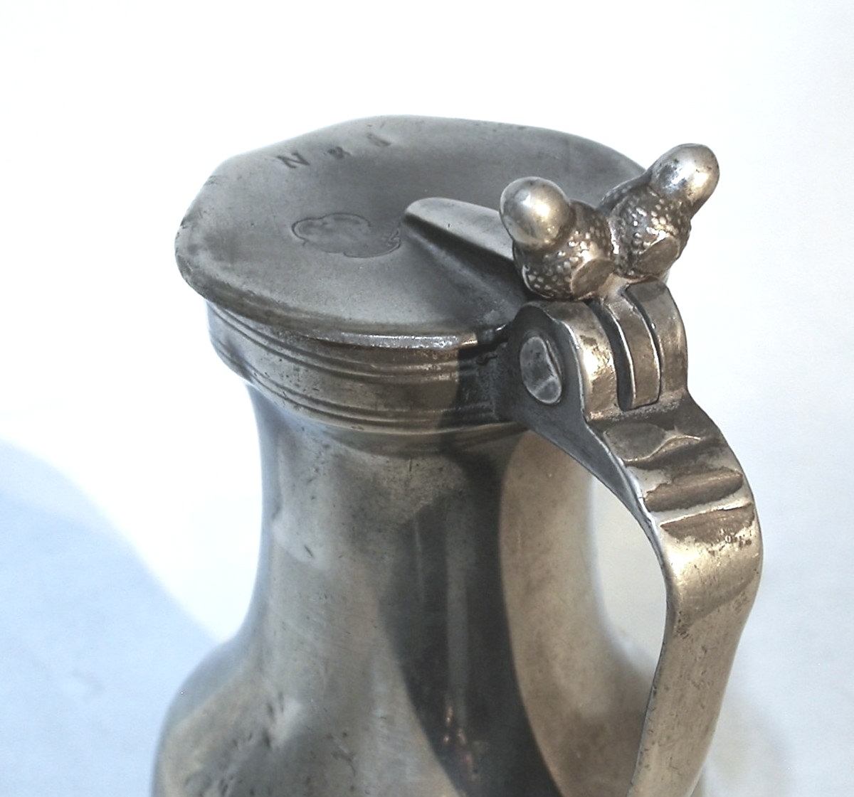 Pewter Wine Pitcher - Pont-audemer (upper Normandy), 18th Century-photo-4