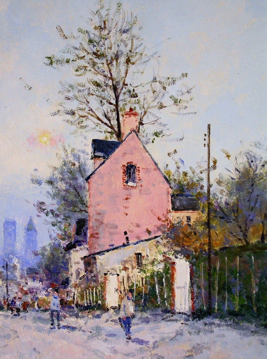 TABLEAU - HUILE SUR TOILE DE J-P DUBORD - ECOLE DE ROUEN-photo-3