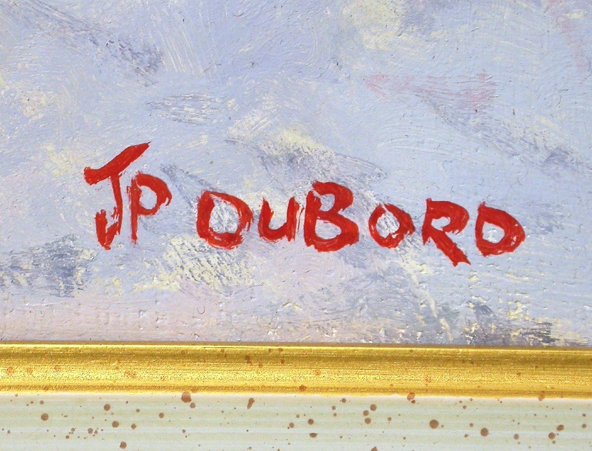 TABLEAU - HUILE SUR TOILE DE J-P DUBORD - ECOLE DE ROUEN-photo-1