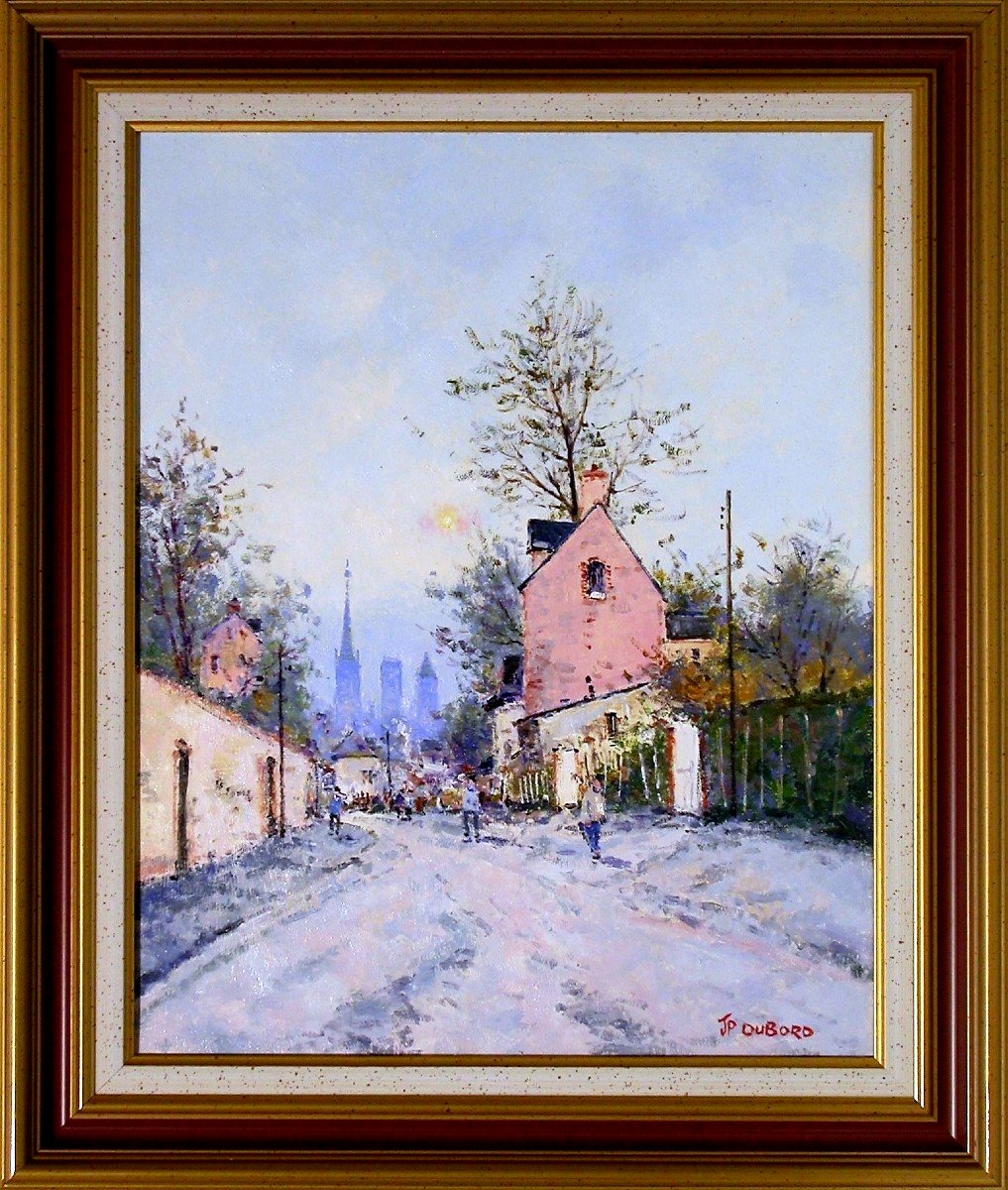 TABLEAU - HUILE SUR TOILE DE J-P DUBORD - ECOLE DE ROUEN