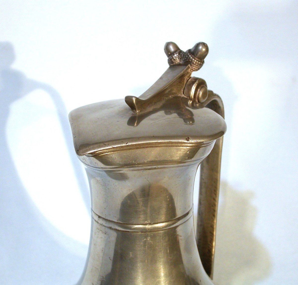 Rare Pewter Wine Pitcher - Vitré (brittany), 18th Century-photo-3