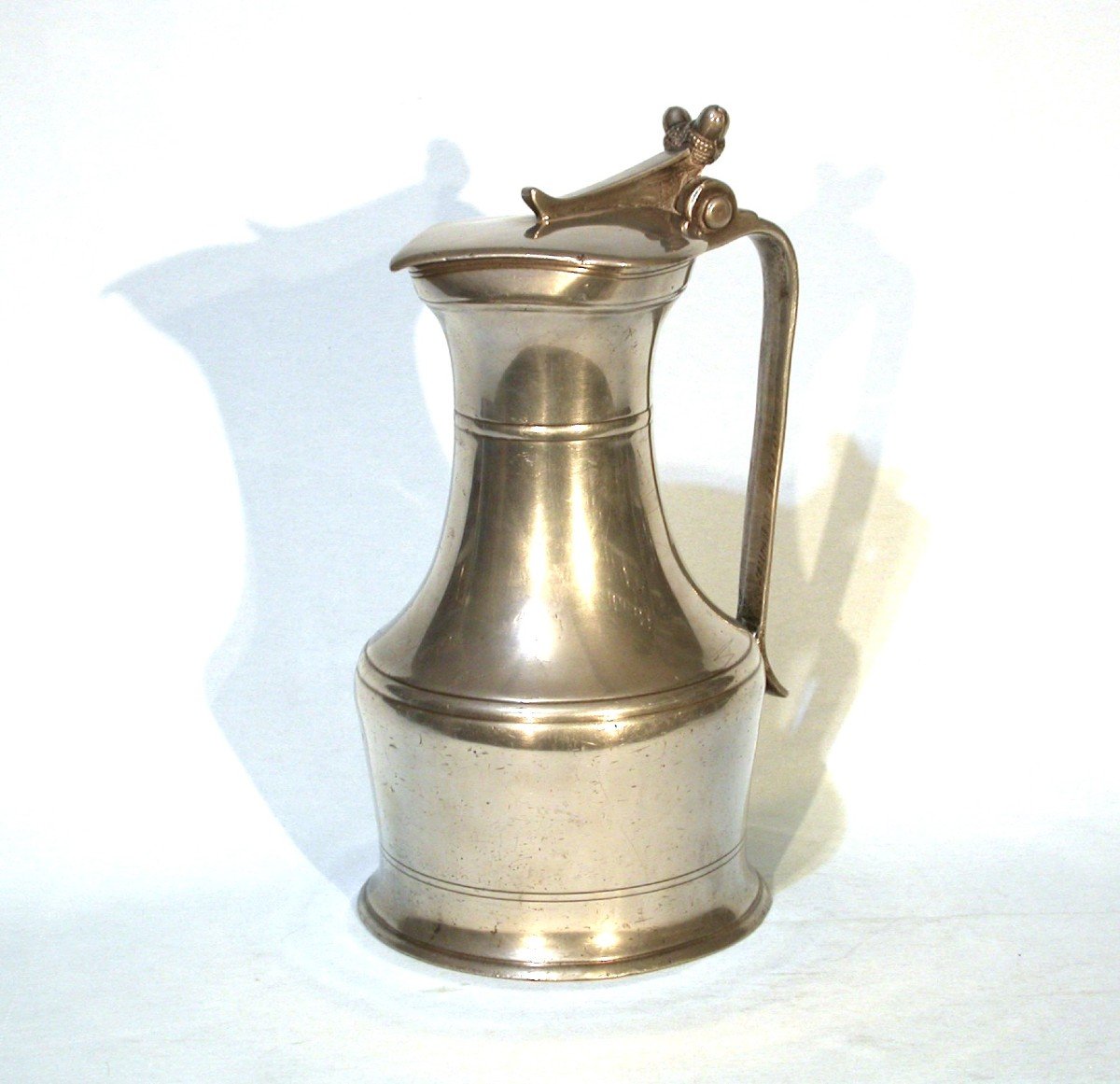 Rare Pewter Wine Pitcher - Vitré (brittany), 18th Century-photo-3