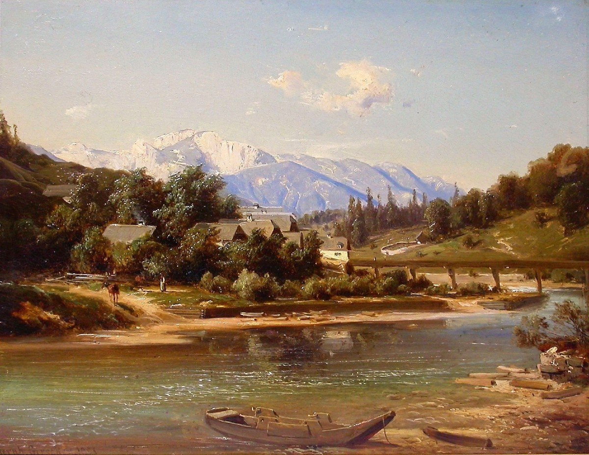 TABLEAU DE BERNHARD MORITZ GIRSCHER (1822-1870)-photo-5