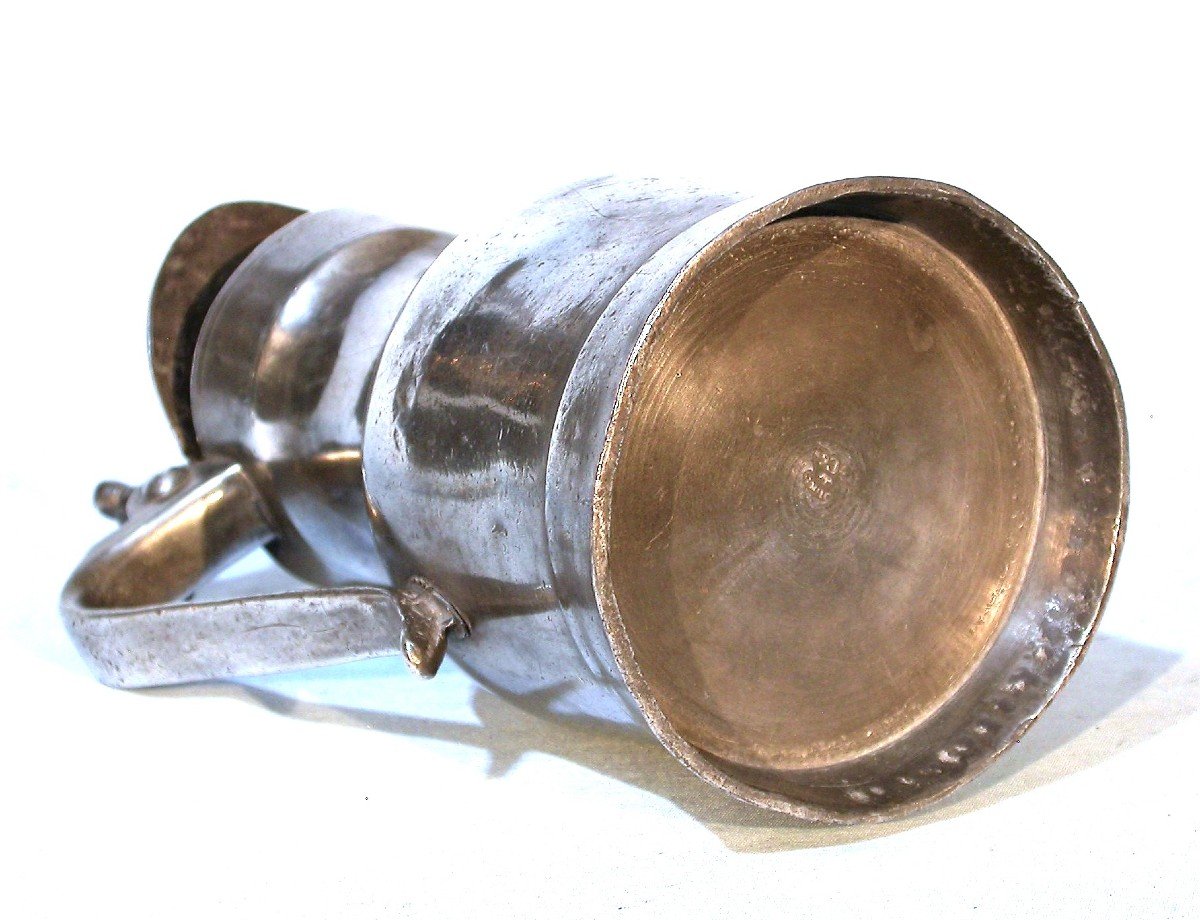 Pewter Wine Pitcher - Rouen, 18th Century-photo-4