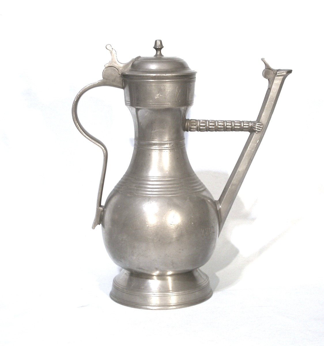 Pewter Ewer Known As "stegkanne" - Switzerland, Circa 1800