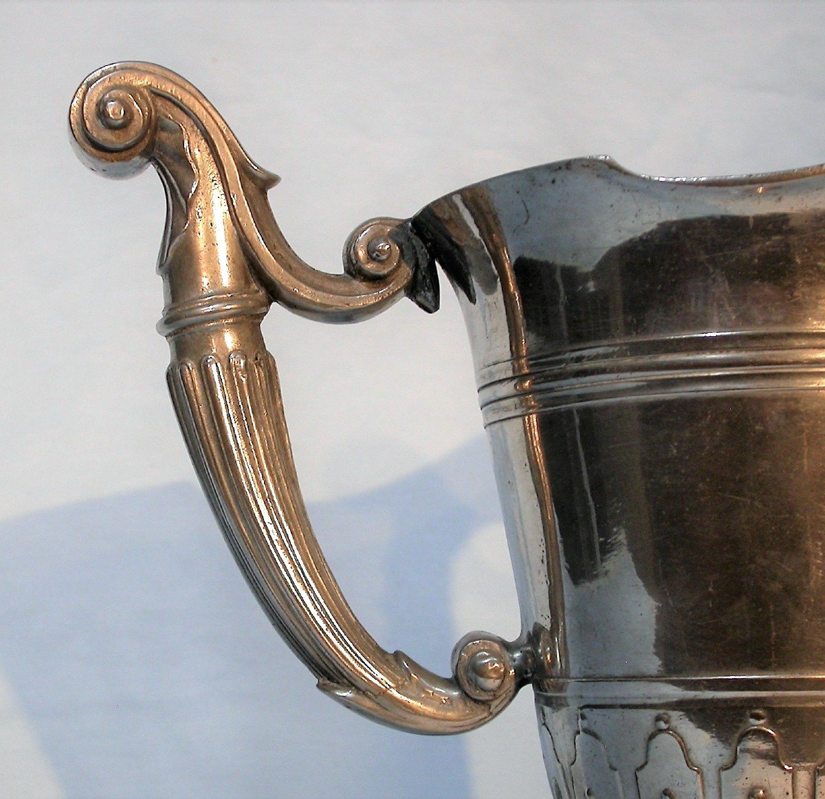 Beautiful Pewter Ewer - Toulouse, 18th Century-photo-2