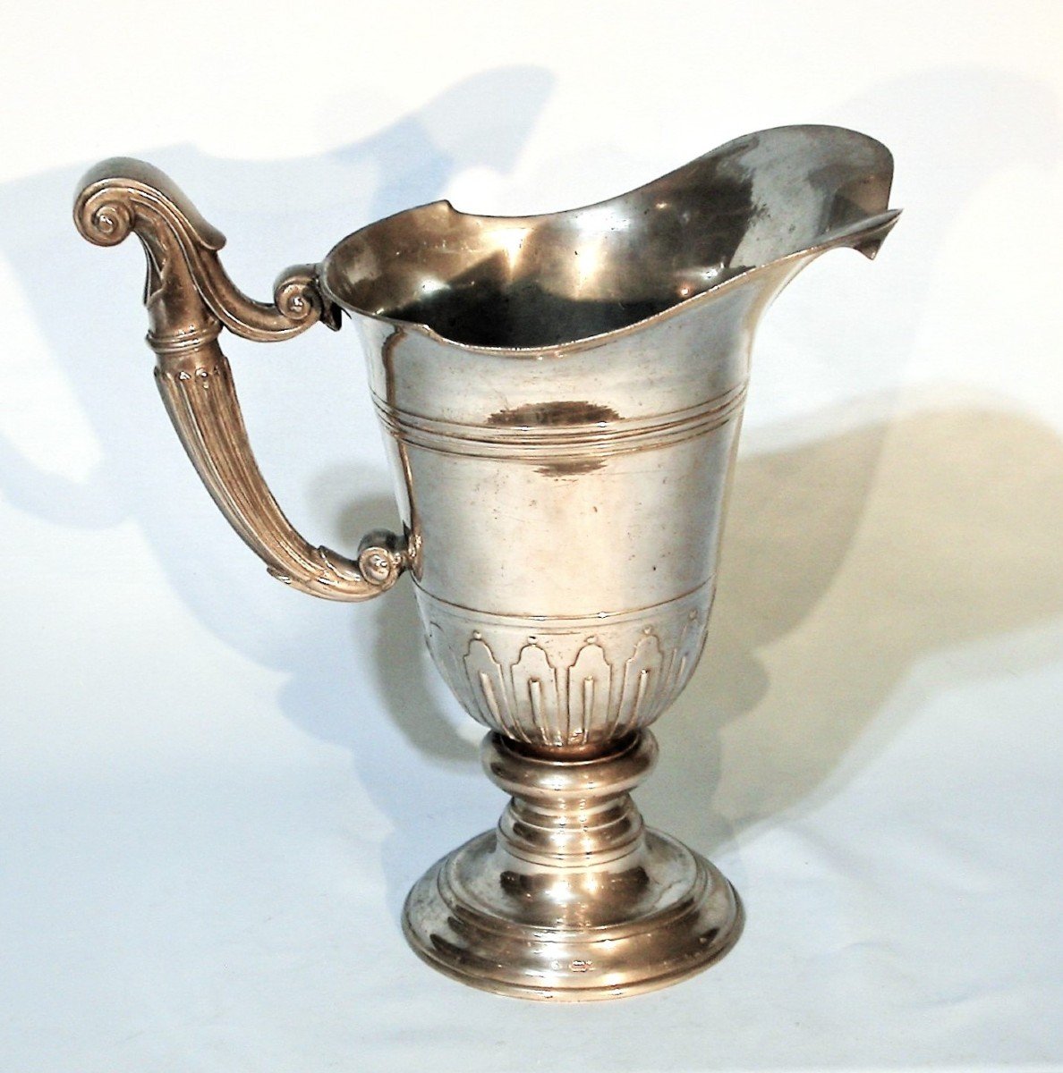 Beautiful Pewter Ewer - Toulouse, 18th Century-photo-1