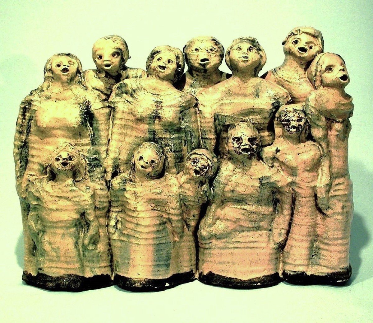 SCULPTURES EN TERRE VERNISSEE - CHORISTES ET MUSICIENS-photo-2
