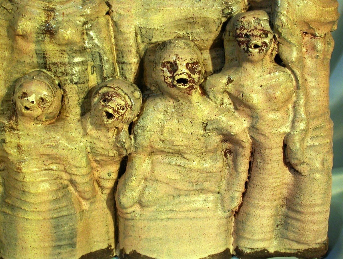 SCULPTURES EN TERRE VERNISSEE - CHORISTES ET MUSICIENS-photo-4