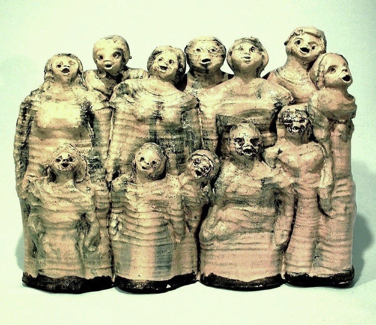 SCULPTURES EN TERRE VERNISSEE - CHORISTES ET MUSICIENS-photo-2