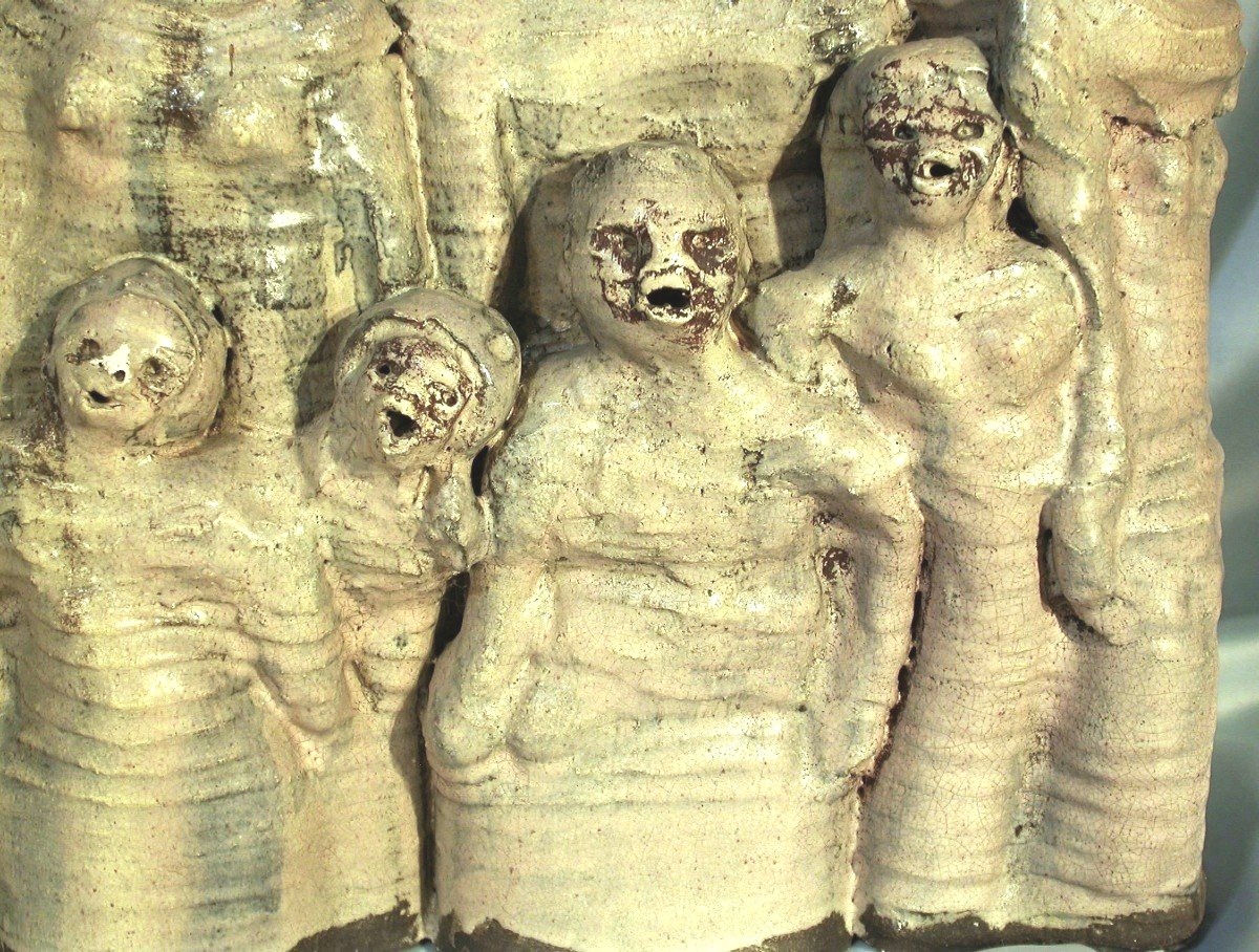 SCULPTURES EN TERRE VERNISSEE - CHORISTES ET MUSICIENS-photo-4
