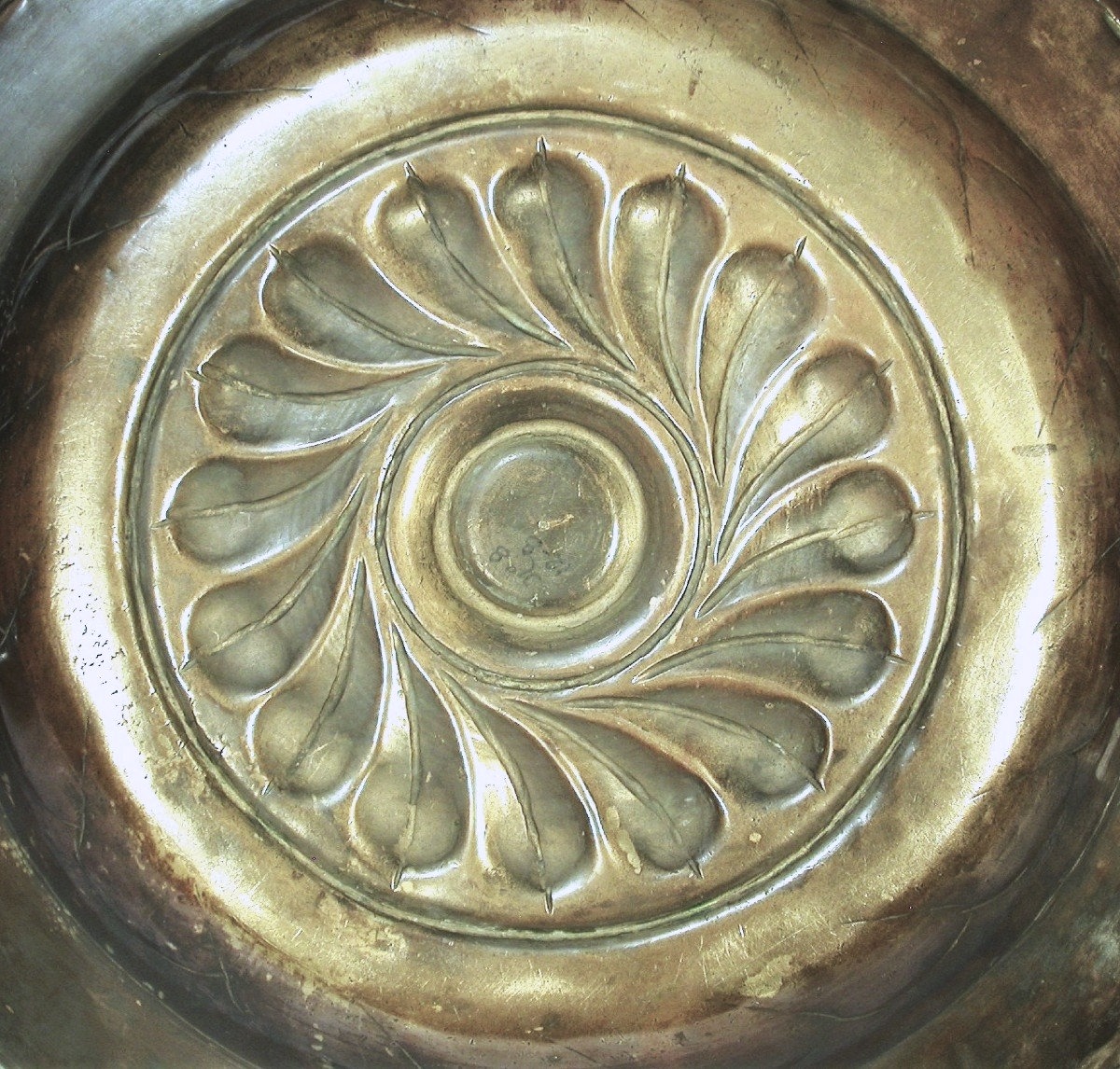 Brass Offering Plate - 17th Century-photo-4