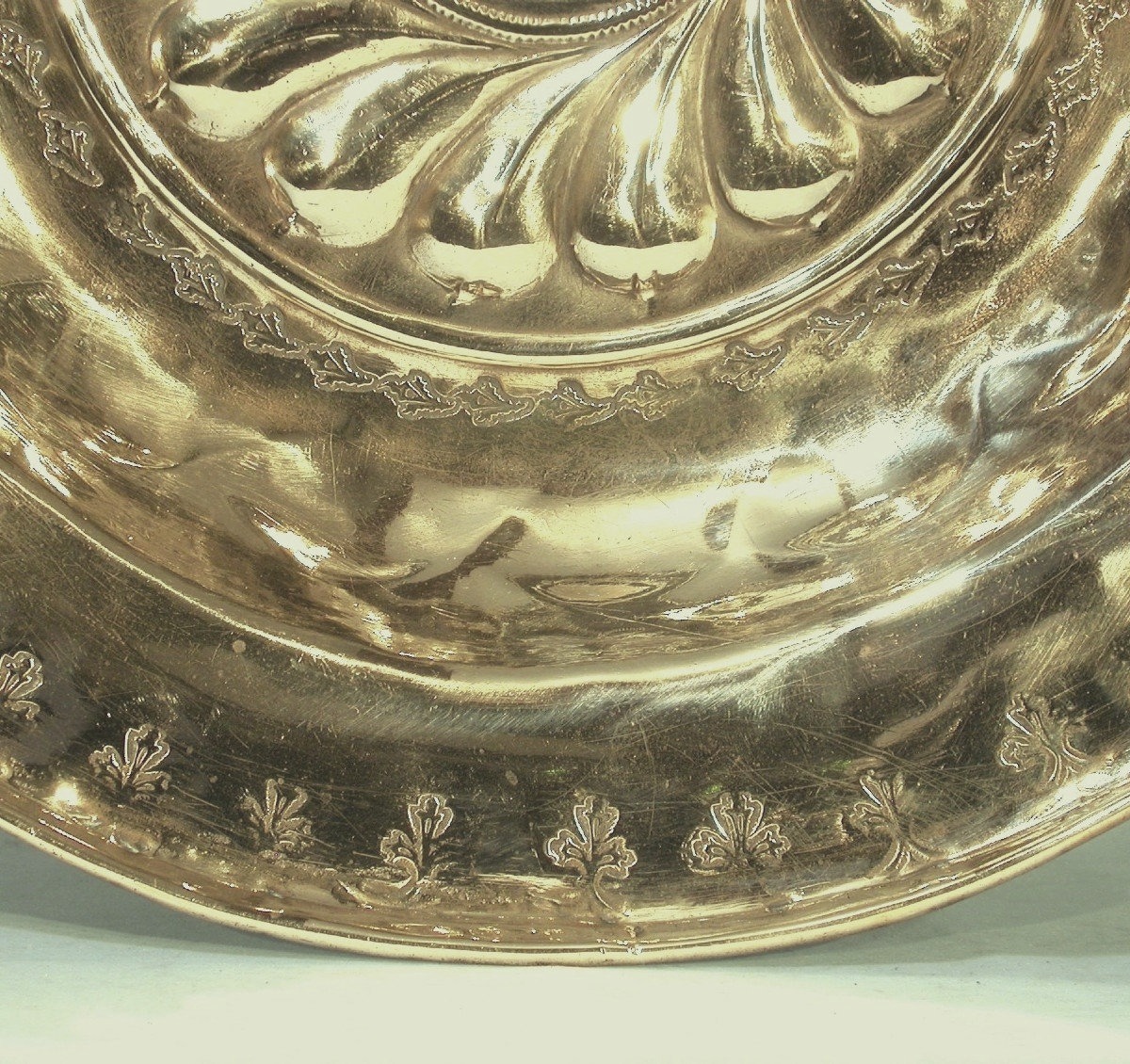 Brass Offering Plate - 17th Century-photo-2