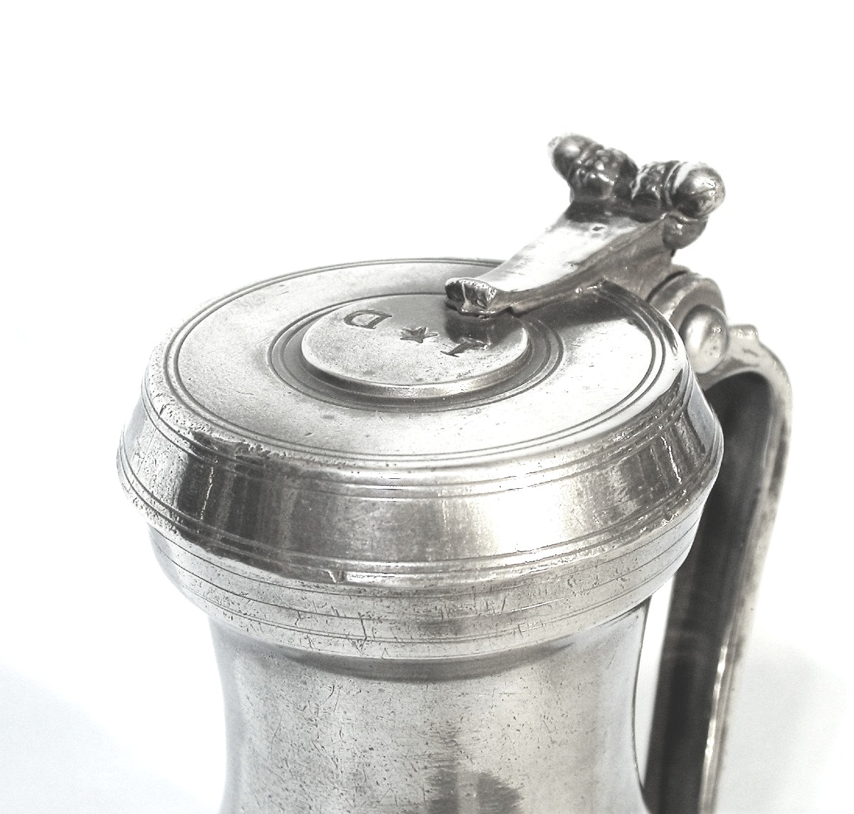 Rare Pewter Pitcher - Toulouse, 18th Century-photo-3