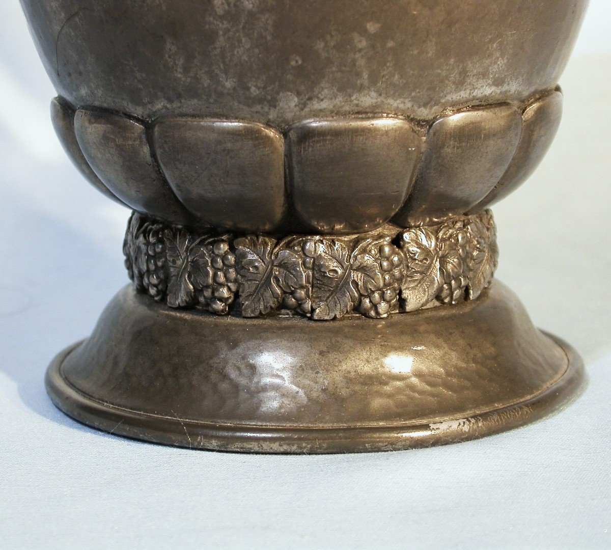 "art Deco" Pewter Pitcher By Pierre Plasait-photo-4