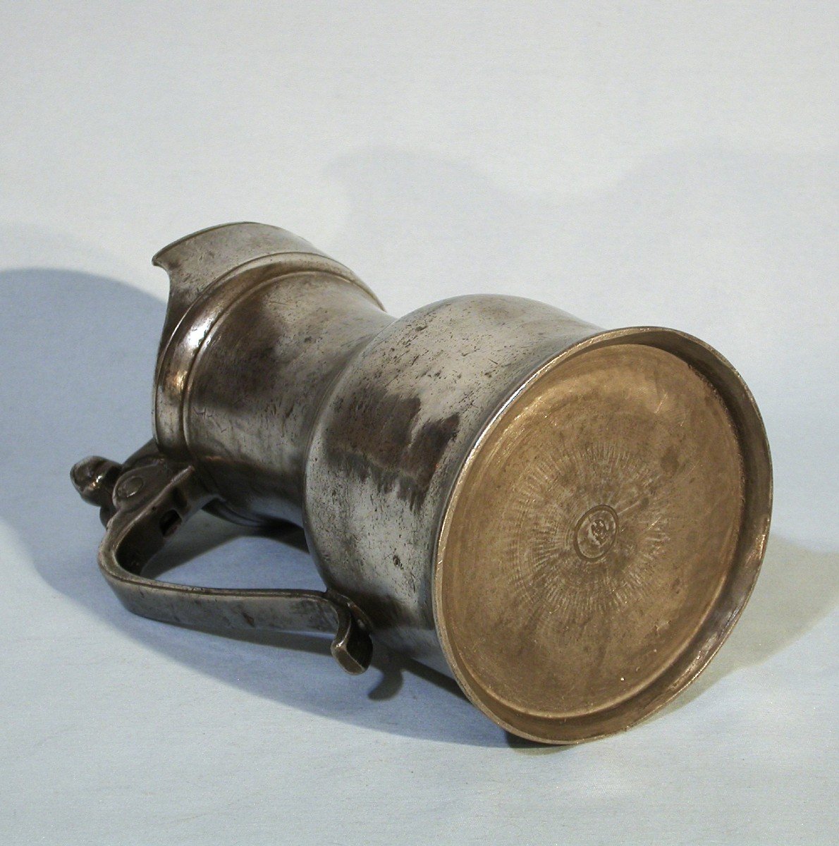 Rare Pewter Wine Pitcher - Buxeuil (vienne), 18th Century -photo-1