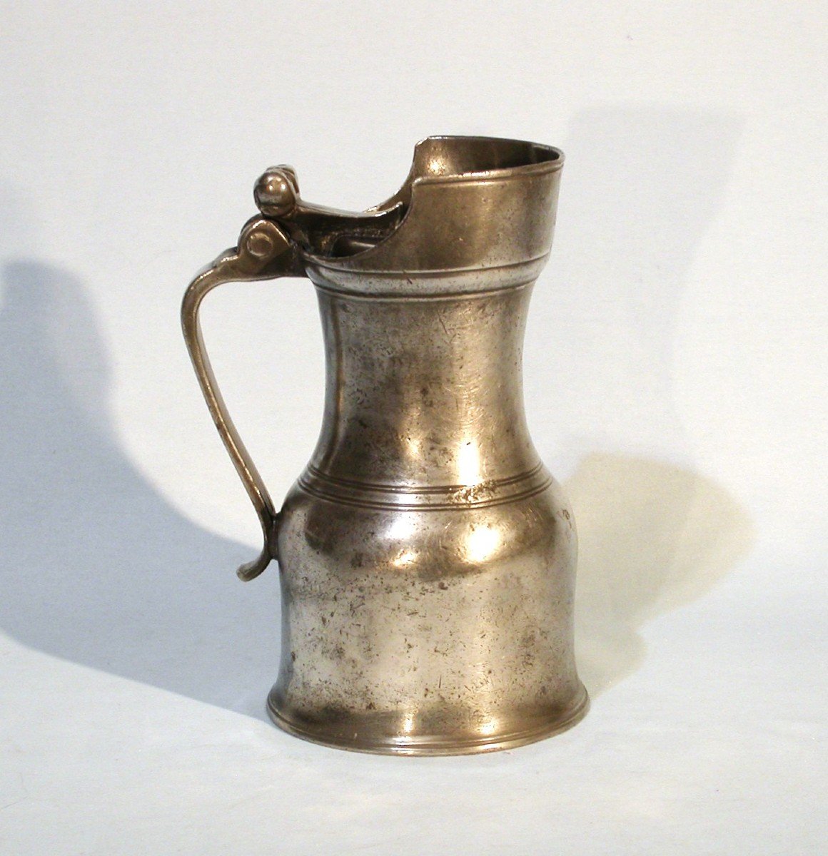 Rare Pewter Wine Pitcher - Buxeuil (vienne), 18th Century -photo-4