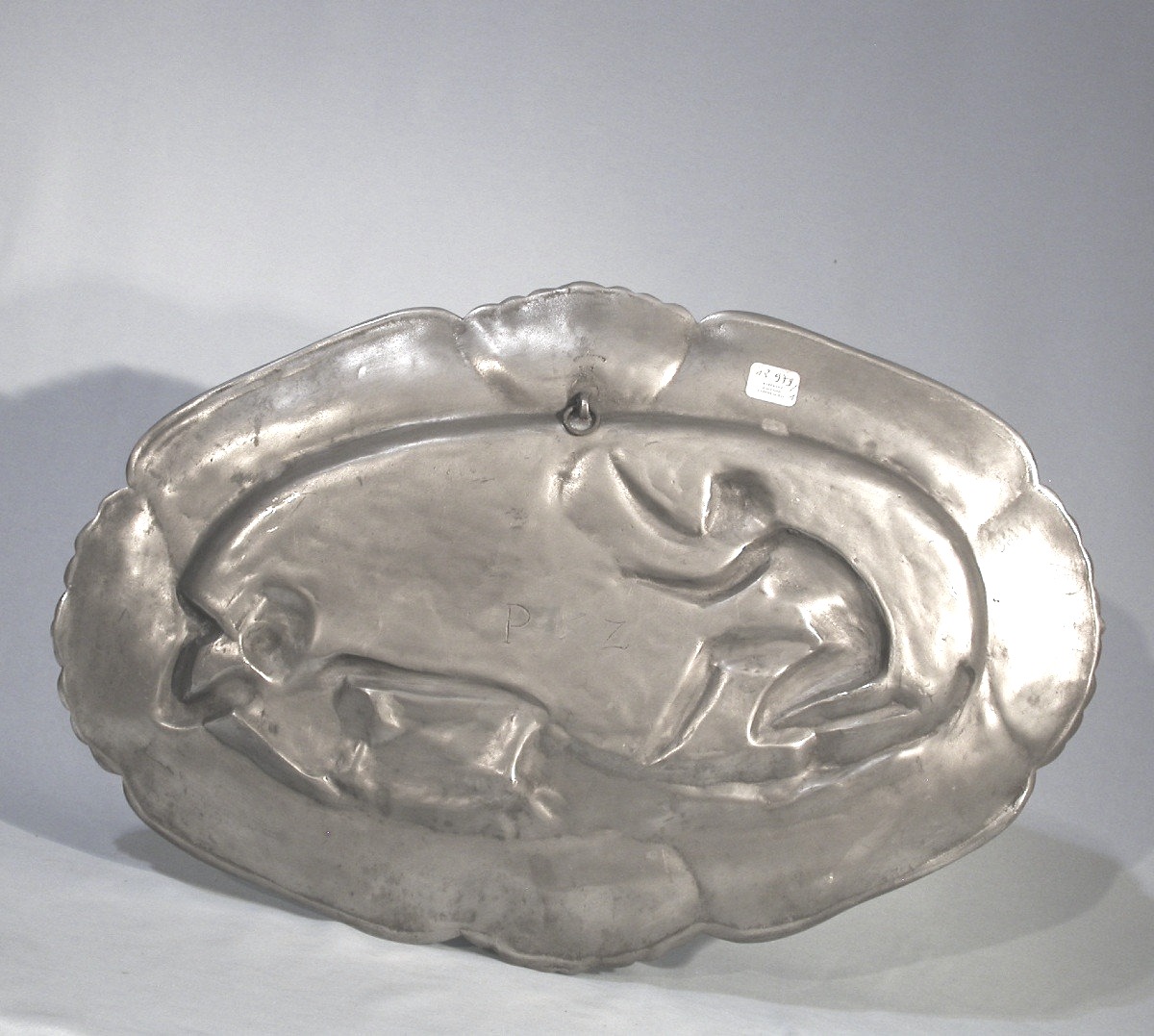 "art Nouveau" Pewter Wall Plate By Petizon-photo-1