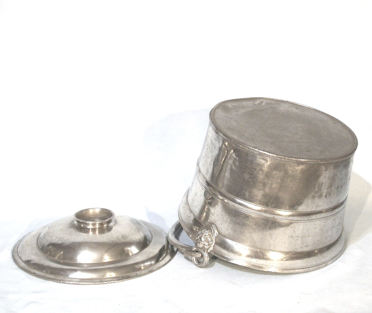 Pewter Dinner Carrier - Clamecy (burgundy), Circa 1800-photo-4