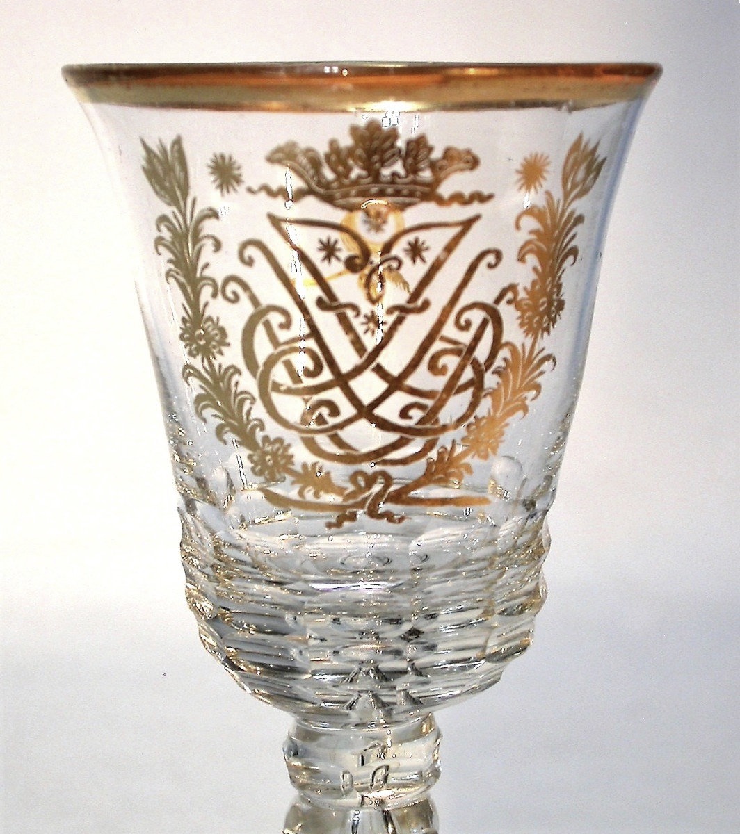 VERRE À JAMBE - FRANCE, XVIII ème s-photo-2