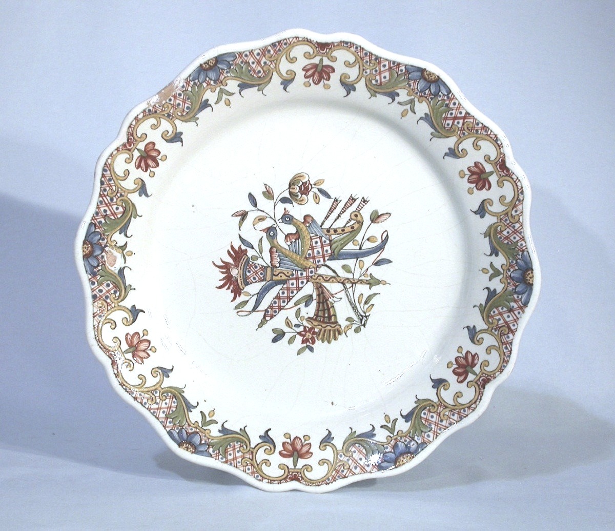 Rouen Earthenware Plate - 18th Century-photo-2