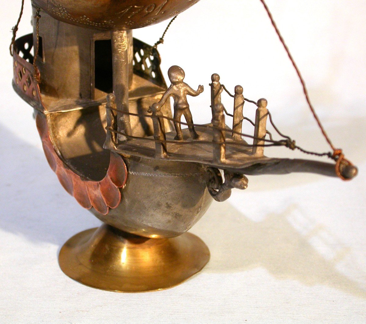 Pewter And Copper Nave - Von Lang-puchhof Family, 19th Century-photo-2