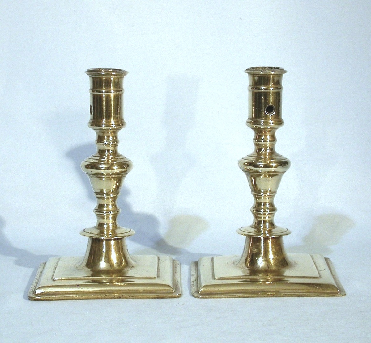 Pair Of Bronze Candlesticks - End Of The 17th Century-photo-2