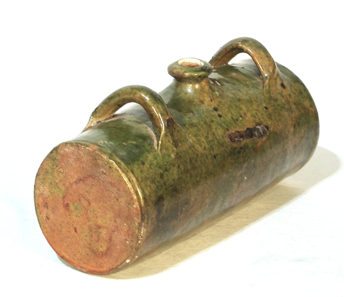 Glazed Earth Hot Water Bottle - Brissard, 19th Century-photo-2