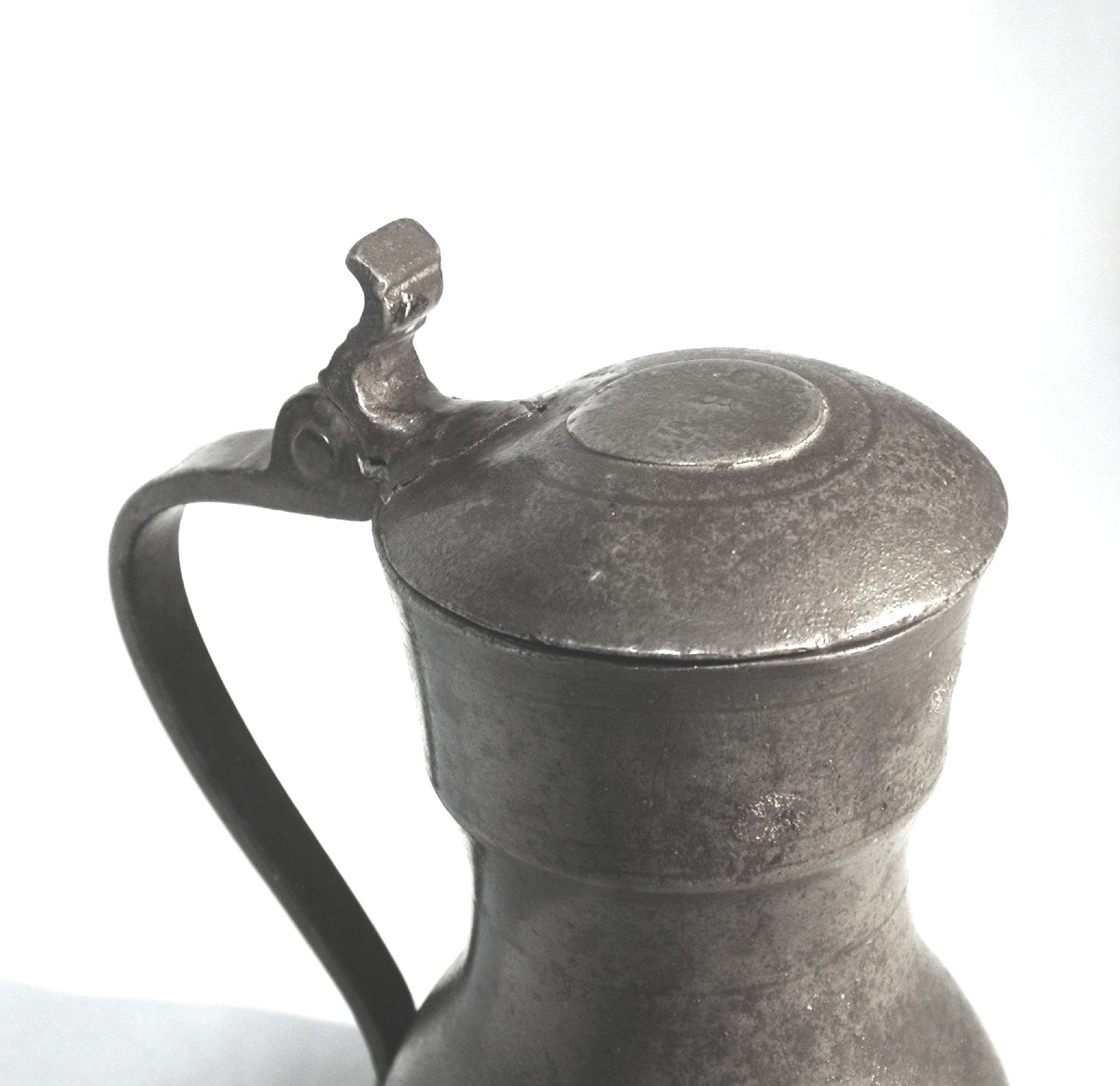 Pewter Wine Pitcher - Hertogenbosch (netherlands), 18th Century-photo-3