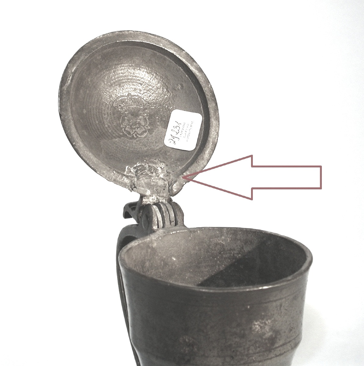 Pewter Wine Pitcher - Hertogenbosch (netherlands), 18th Century-photo-2