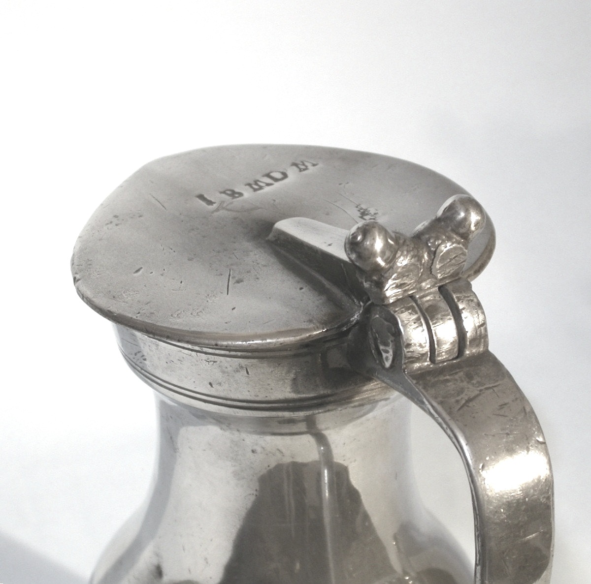 Pewter Wine Pitcher - Rouen, 18th Century-photo-4